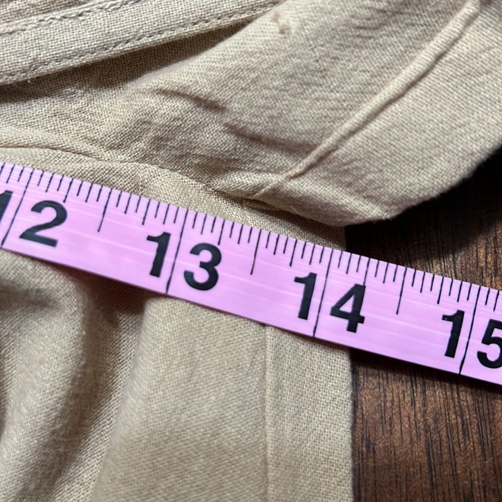 Laude The Label Tan Cropped Harem Drawstring Pants Organic Cotton Sz XS NWT - Picture 8 of 10